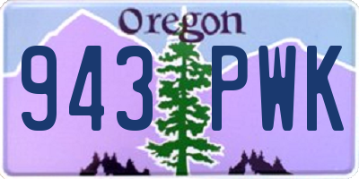 OR license plate 943PWK