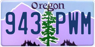 OR license plate 943PWM