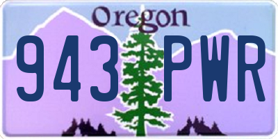 OR license plate 943PWR