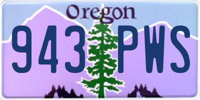 OR license plate 943PWS