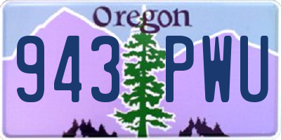 OR license plate 943PWU