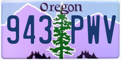 OR license plate 943PWV
