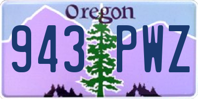 OR license plate 943PWZ