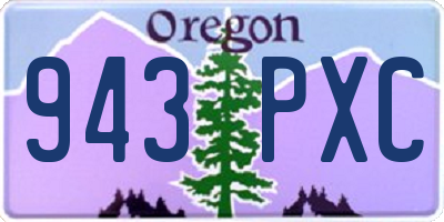 OR license plate 943PXC