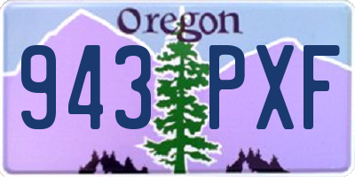 OR license plate 943PXF