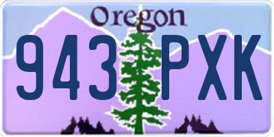 OR license plate 943PXK