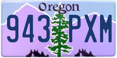 OR license plate 943PXM