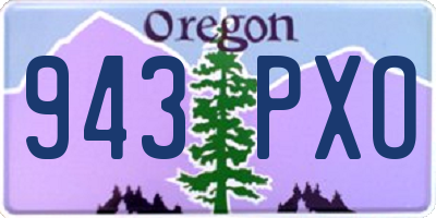 OR license plate 943PXO