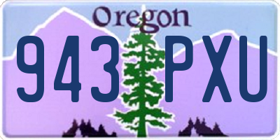OR license plate 943PXU