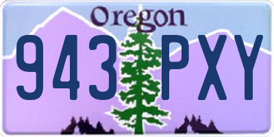 OR license plate 943PXY