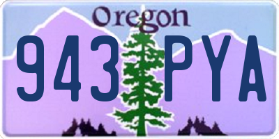 OR license plate 943PYA