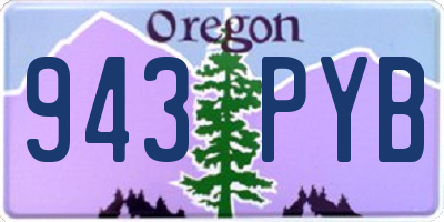 OR license plate 943PYB
