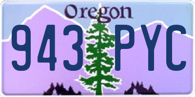 OR license plate 943PYC