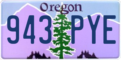 OR license plate 943PYE