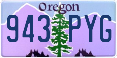 OR license plate 943PYG