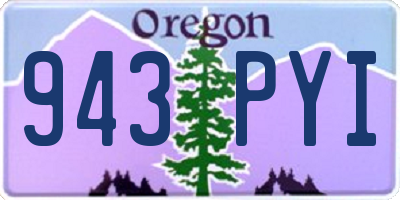 OR license plate 943PYI