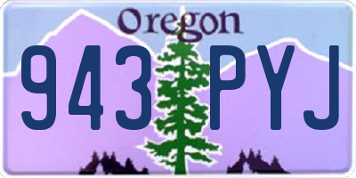 OR license plate 943PYJ