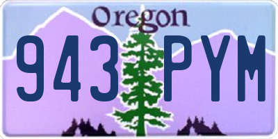 OR license plate 943PYM
