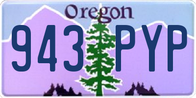 OR license plate 943PYP