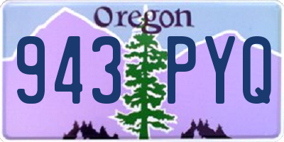 OR license plate 943PYQ