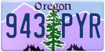 OR license plate 943PYR