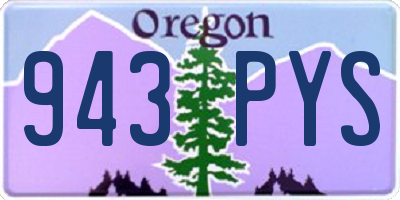 OR license plate 943PYS