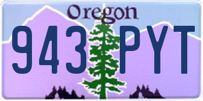 OR license plate 943PYT