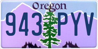 OR license plate 943PYV