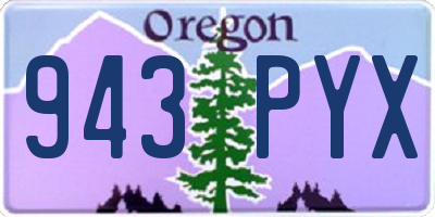 OR license plate 943PYX