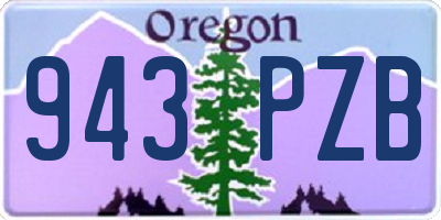 OR license plate 943PZB