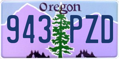 OR license plate 943PZD
