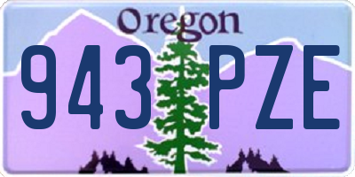 OR license plate 943PZE