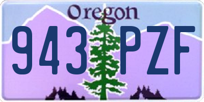 OR license plate 943PZF