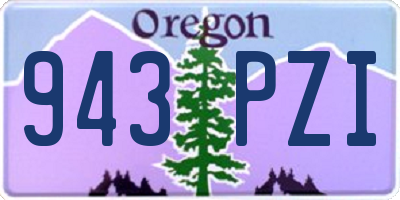 OR license plate 943PZI