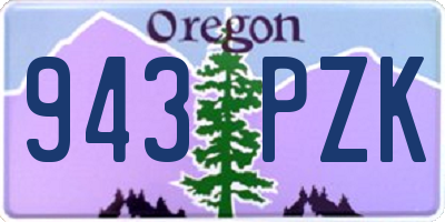 OR license plate 943PZK