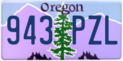 OR license plate 943PZL