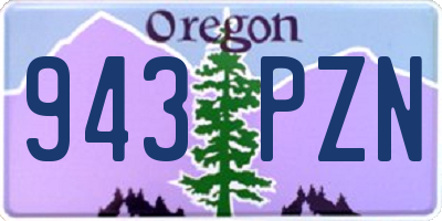 OR license plate 943PZN