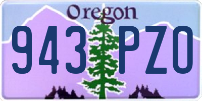 OR license plate 943PZO