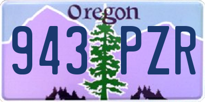 OR license plate 943PZR