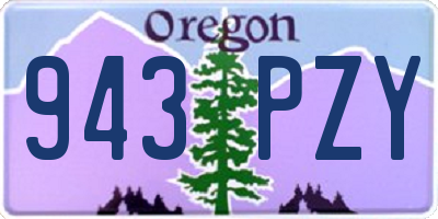 OR license plate 943PZY