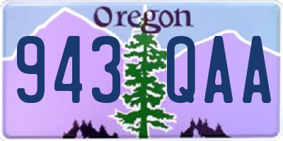 OR license plate 943QAA