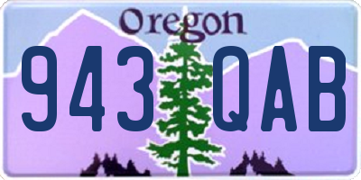 OR license plate 943QAB