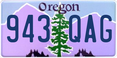 OR license plate 943QAG