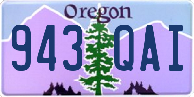 OR license plate 943QAI