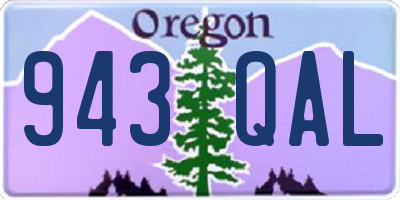 OR license plate 943QAL