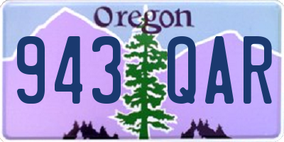 OR license plate 943QAR