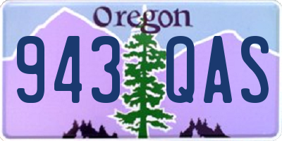 OR license plate 943QAS