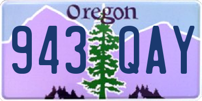 OR license plate 943QAY