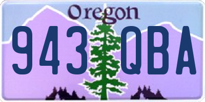 OR license plate 943QBA