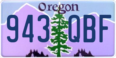 OR license plate 943QBF